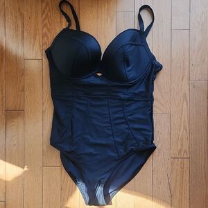 City Chic Black One-Piece Swimsuit with Adjustable Straps- Women's SIZE XS